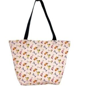 Martini’s Daquiri’s & Fun  cocktails fabric tote bag